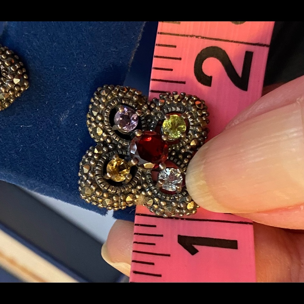 Multi Gemstone Earrings - image 3